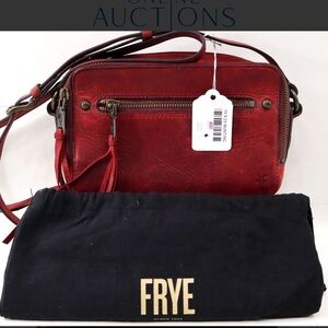 Frye Burgundy Leather Clutch